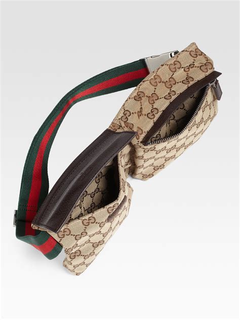 gucci 696031|Medium belt bag in Beige Brown GG Canvas .